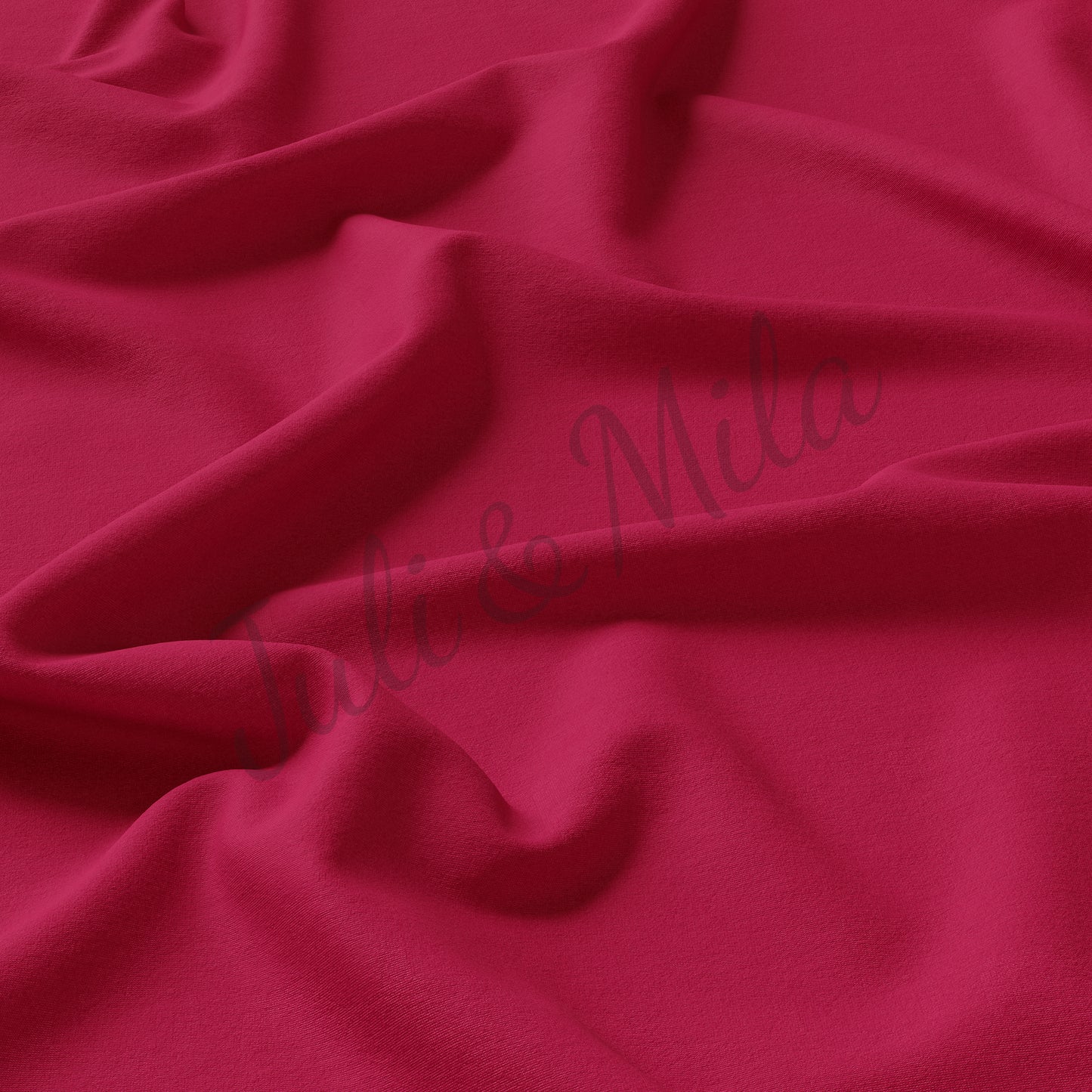 Raspberry Double Brushed Polyester Fabric