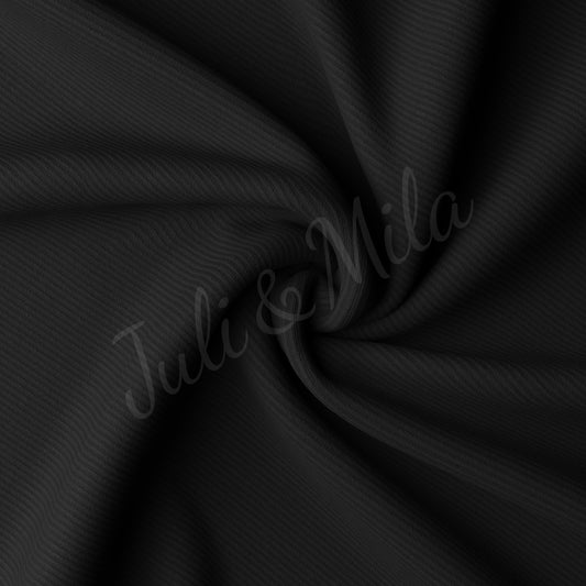Black Rib Knit Fabric