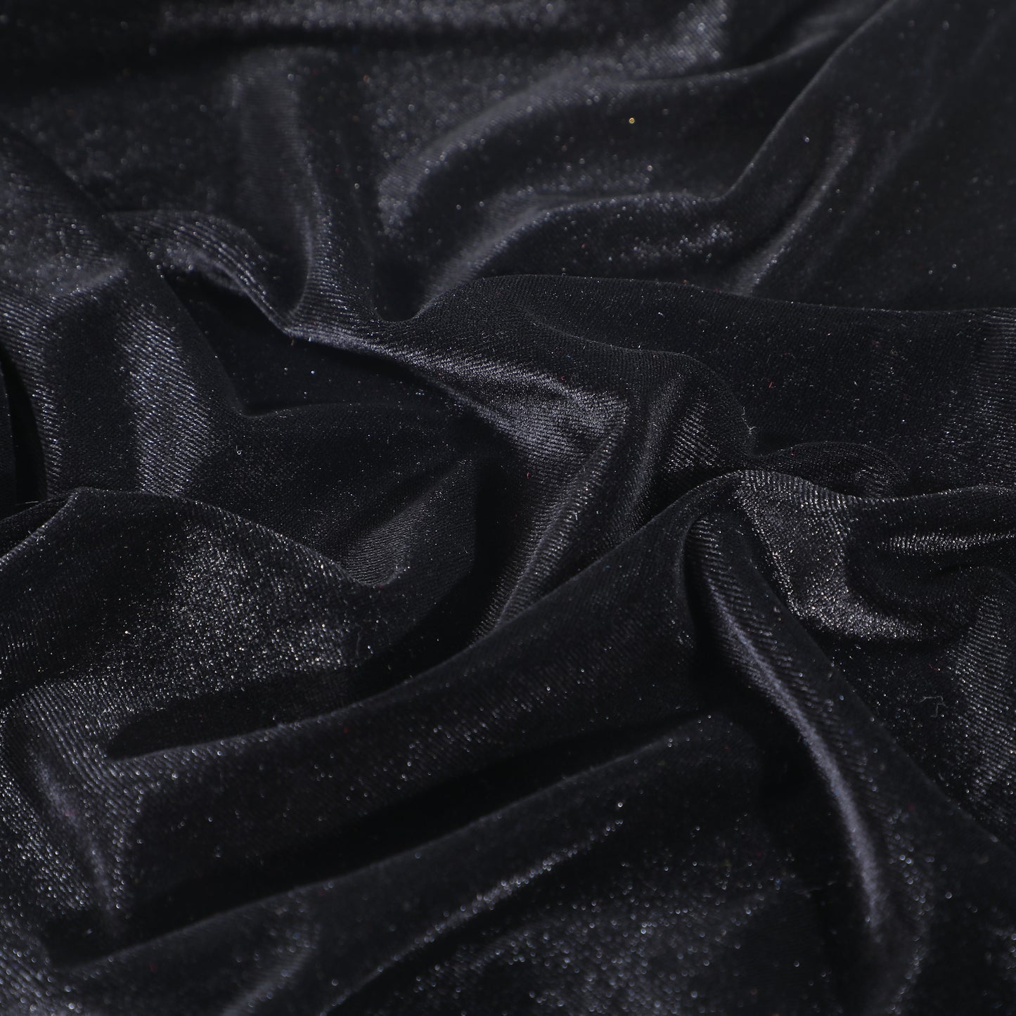 Black Stretchy Velvet Fabric