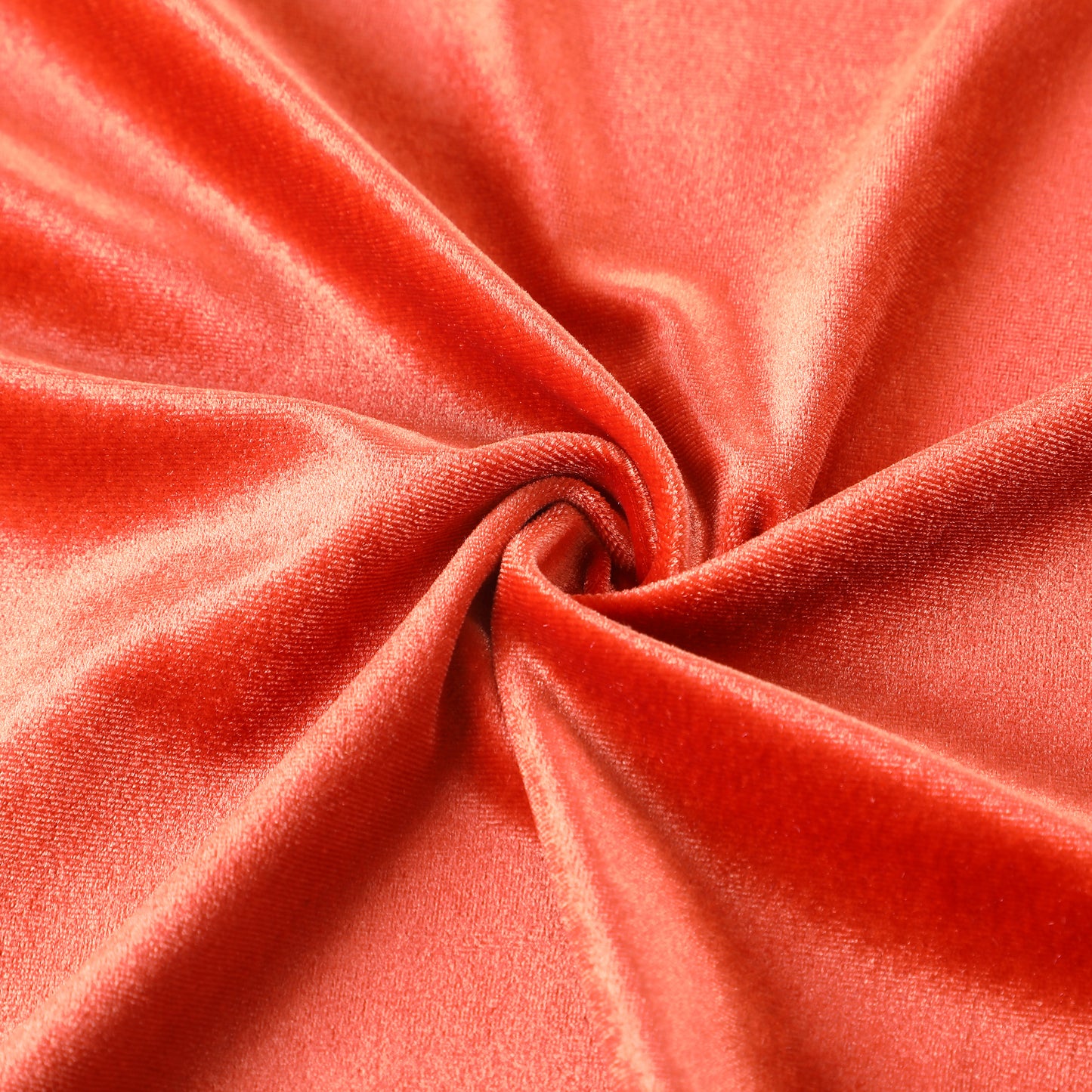 Autumn Orange Stretchy Velvet Fabric