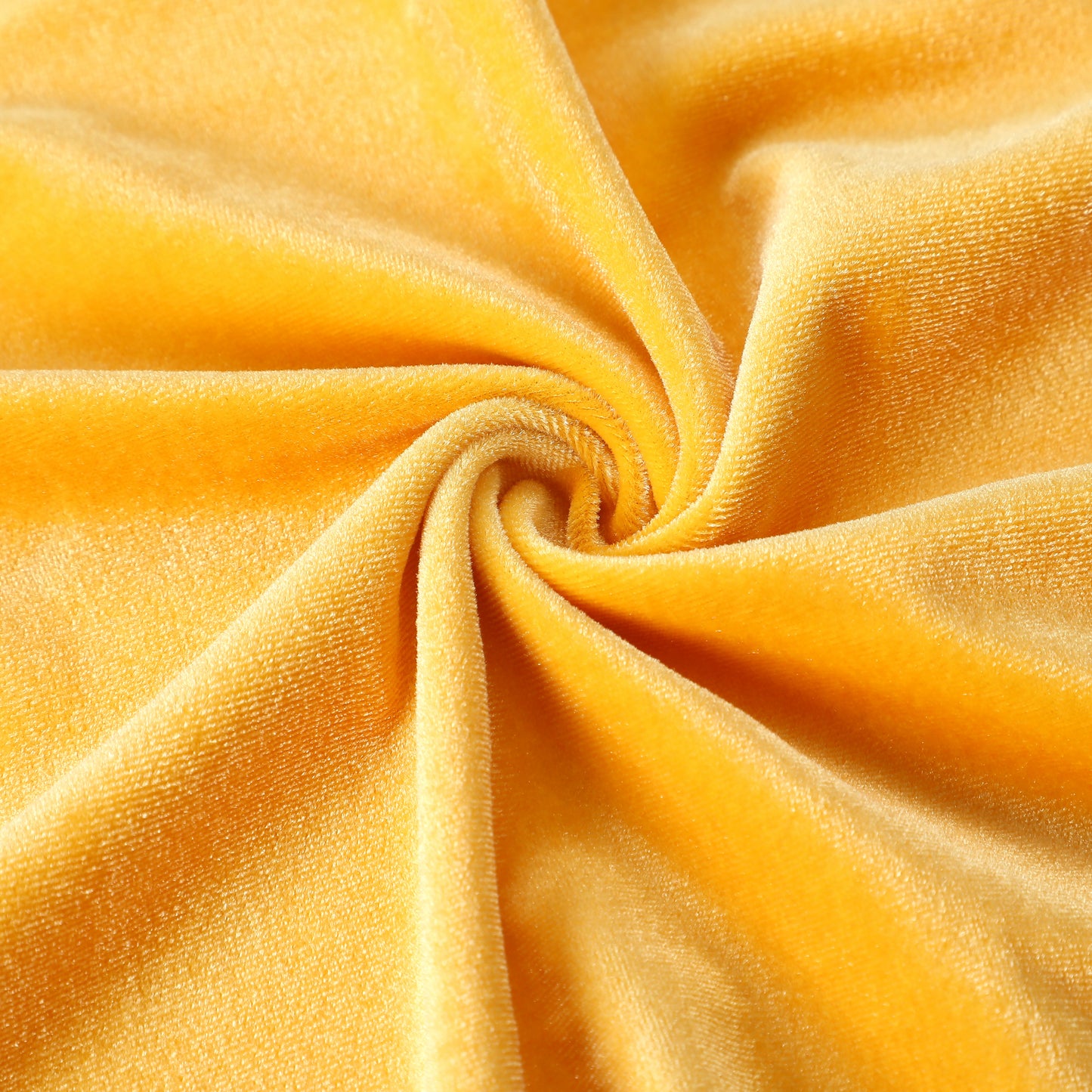 Golden Yellow Stretchy Velvet Fabric