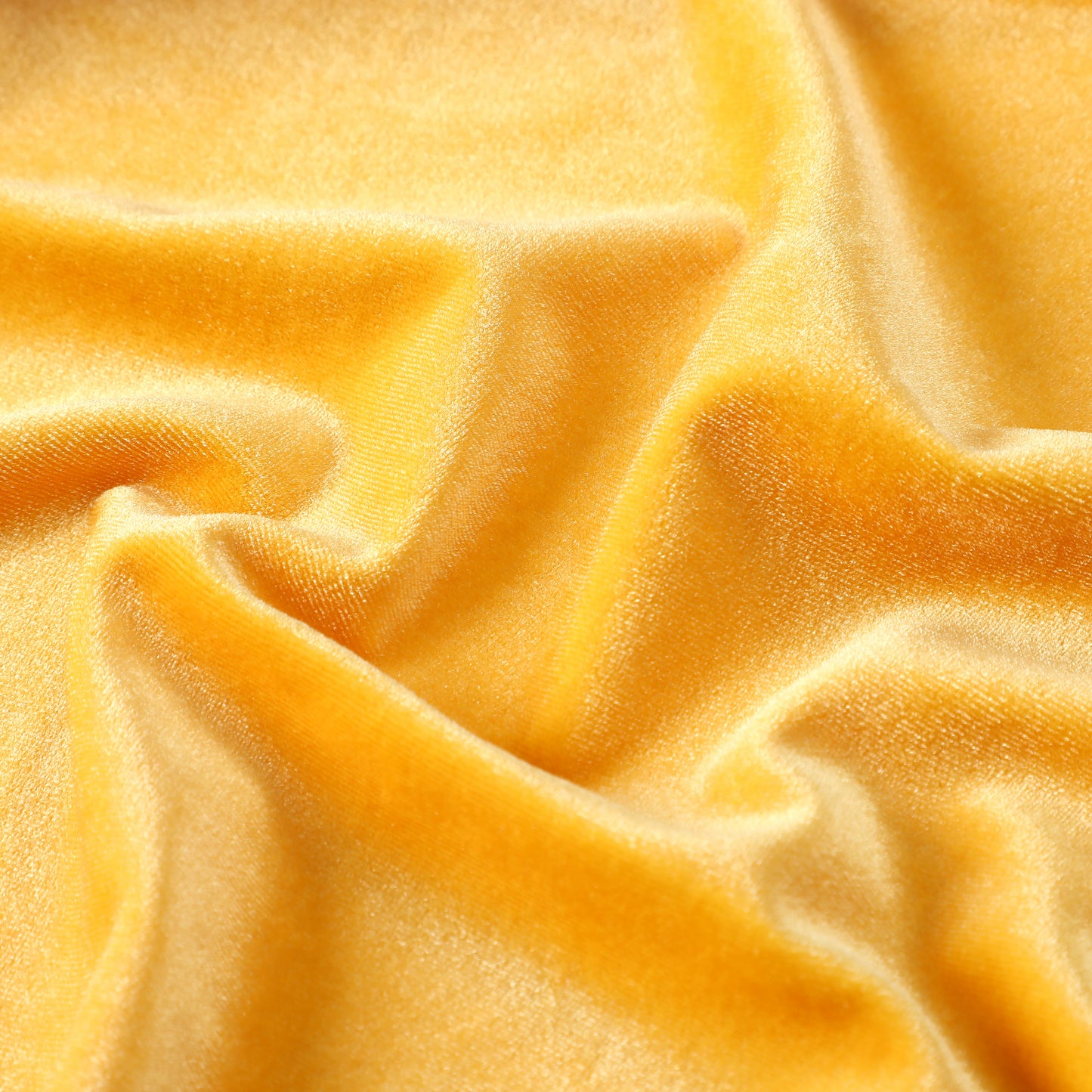 Golden Yellow Stretchy Velvet Fabric