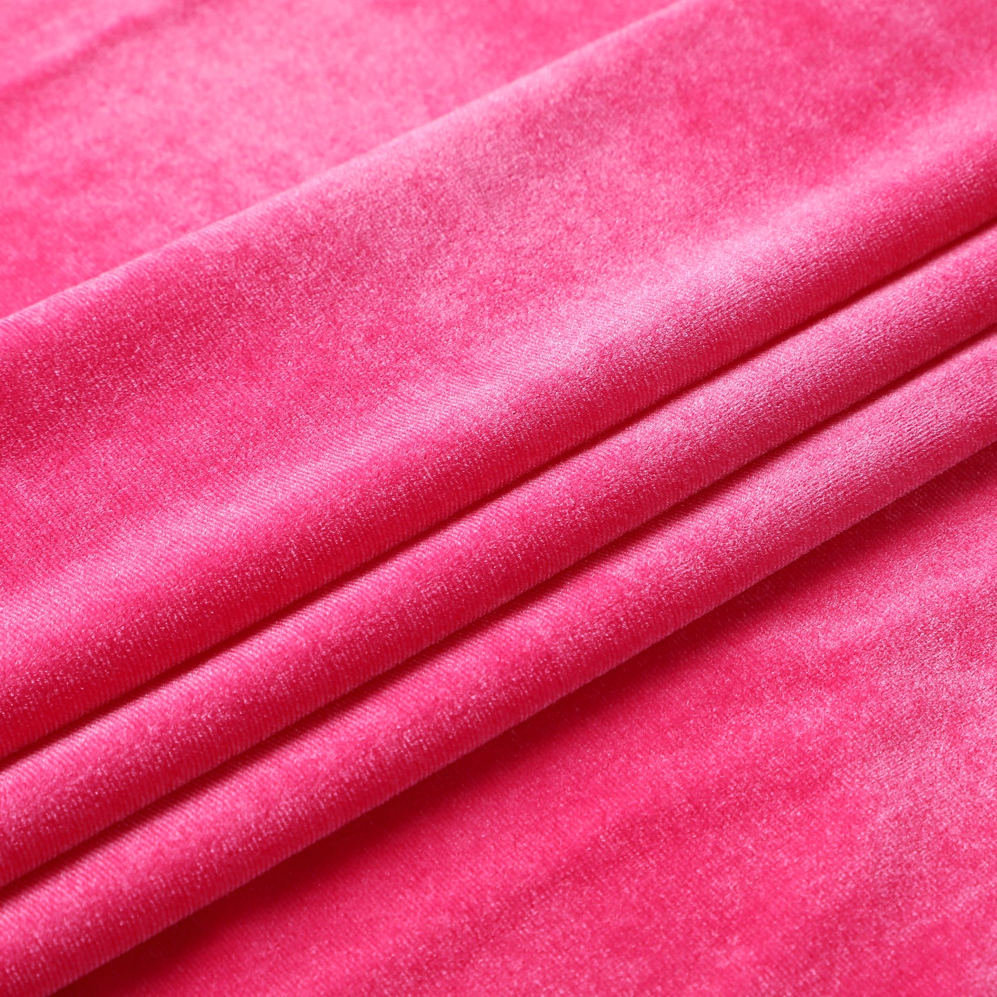 Raspberry Stretchy Velvet Fabric