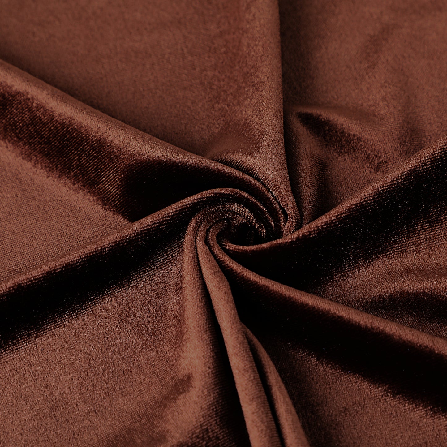 Brown Stretchy Velvet Fabric