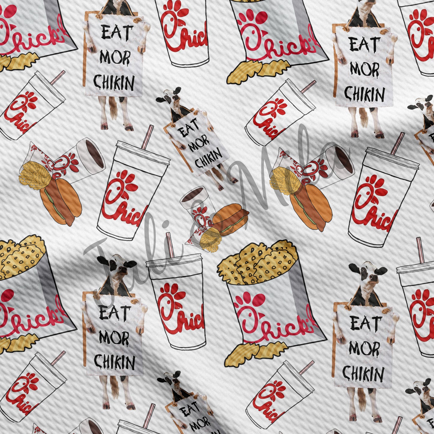 Printed Liverpool Bullet Textured Fabric