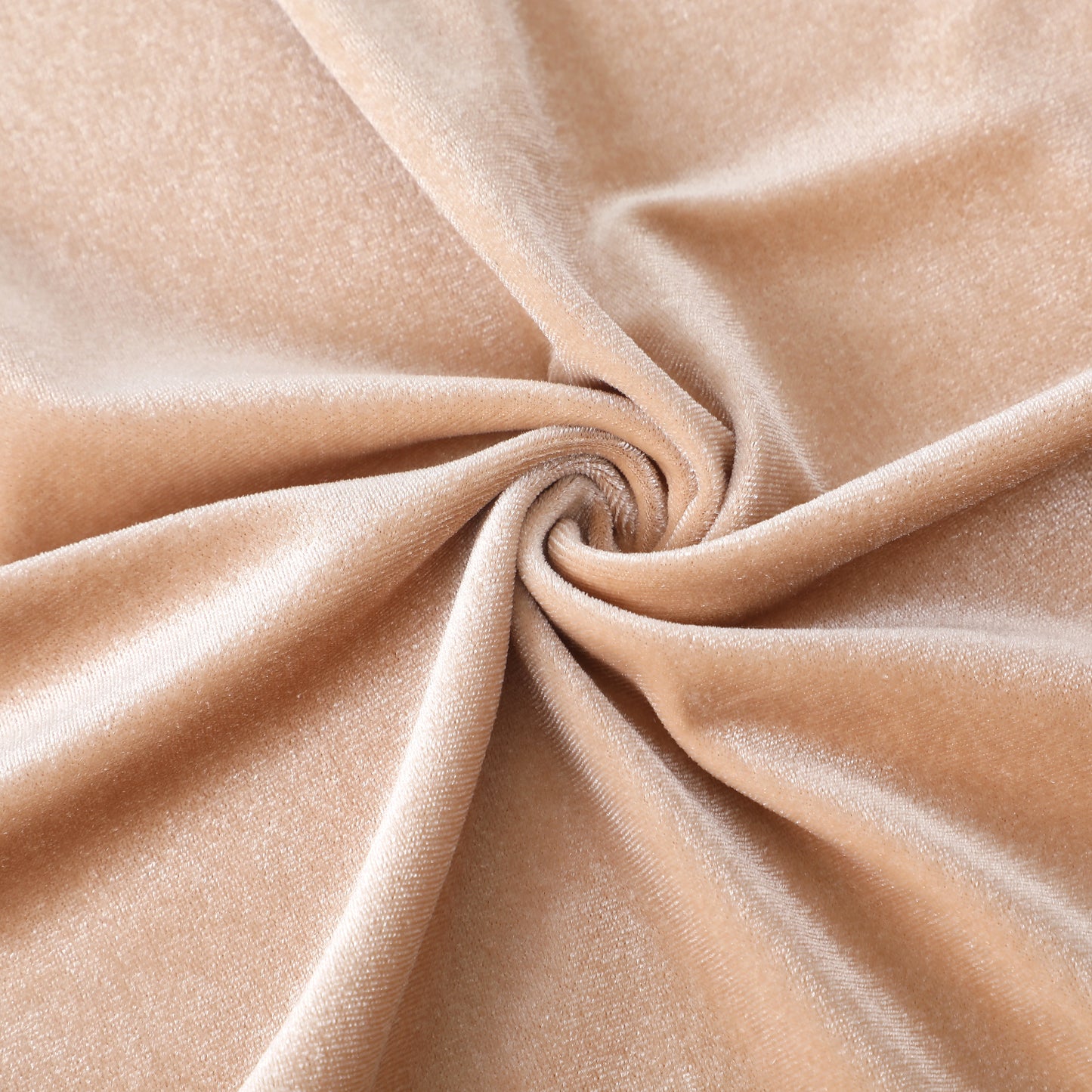 Beige Stretchy Velvet Fabric