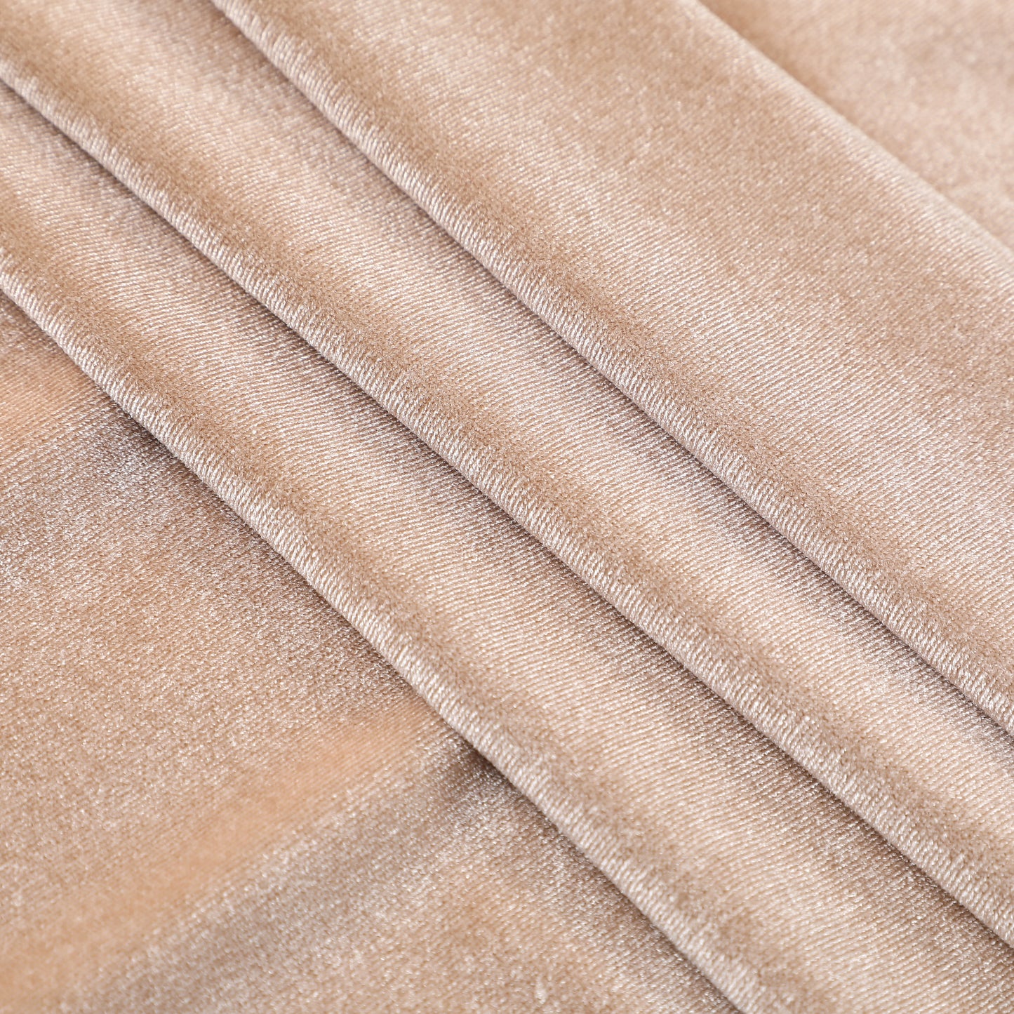 Beige Stretchy Velvet Fabric