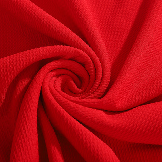 Red Liverpool Bullet Textured Fabric