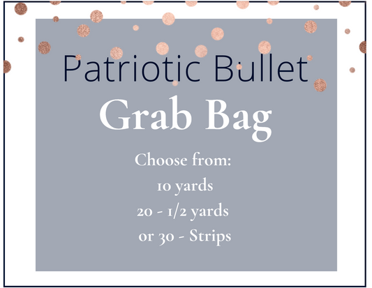 Patriotic Printed Bullet Fabric Grab Bag