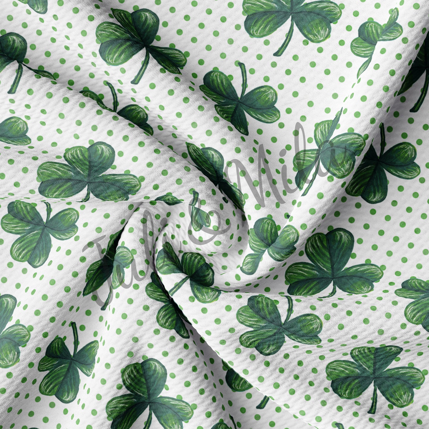 st Patrick’s day Printed Liverpool Bullet Textured Fabric  (p10)
