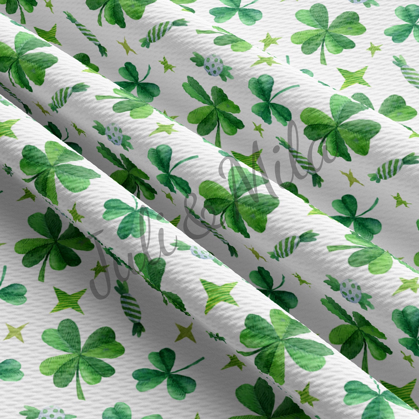 st Patrick’s day Printed Liverpool Bullet Textured Fabric (p9)