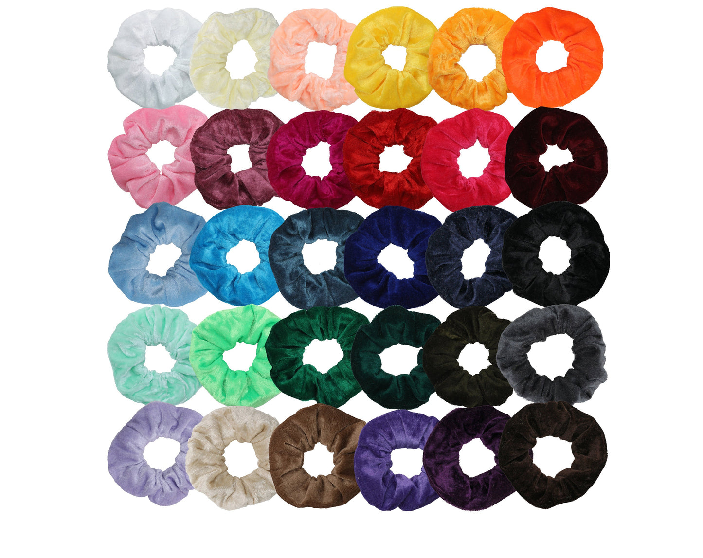 Velvet Scrunchies Pack - 30 Pcs Elastic Hair Bands for Women and Girls Scrunchy Hair Ties Scrunchies Ropes Hair Accessories