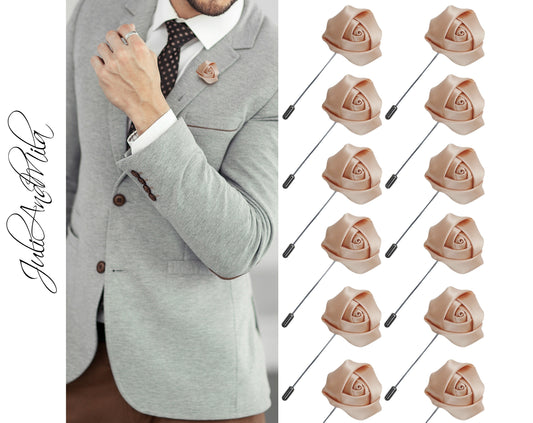 Wedding Boutonniere, Tan Flower Lapel Pin, Lapel Pin, Lapel Pin, Wedding Lapel Pin, Men Lapel Pin, Lapel Flower, Gift, Men&#39;s Lapel