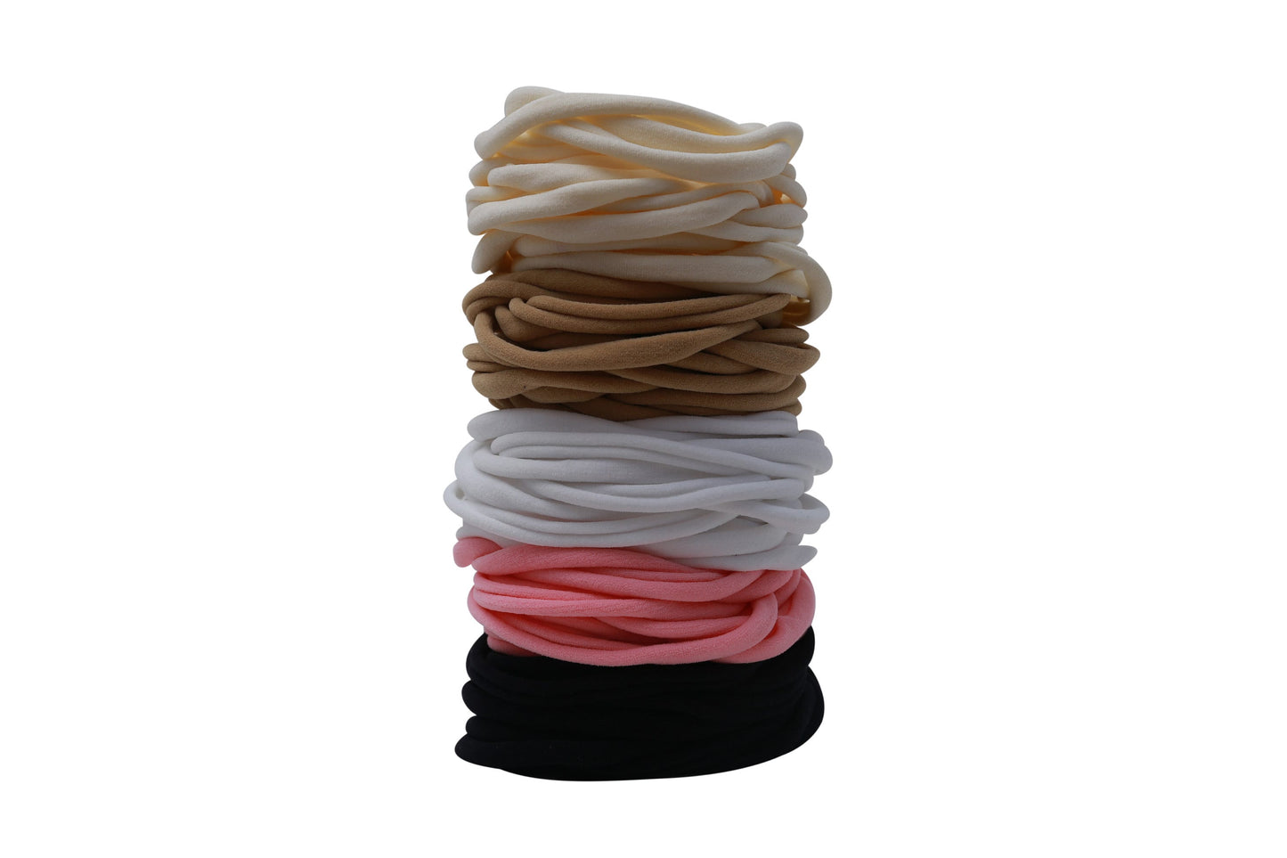 Mix Nylon Headbands 100 Pack Wholesale Nylon Baby Headband Elastic Baby Headbands White Black Nude Soft Thin Stretchy Bulk DIY Craft Supply