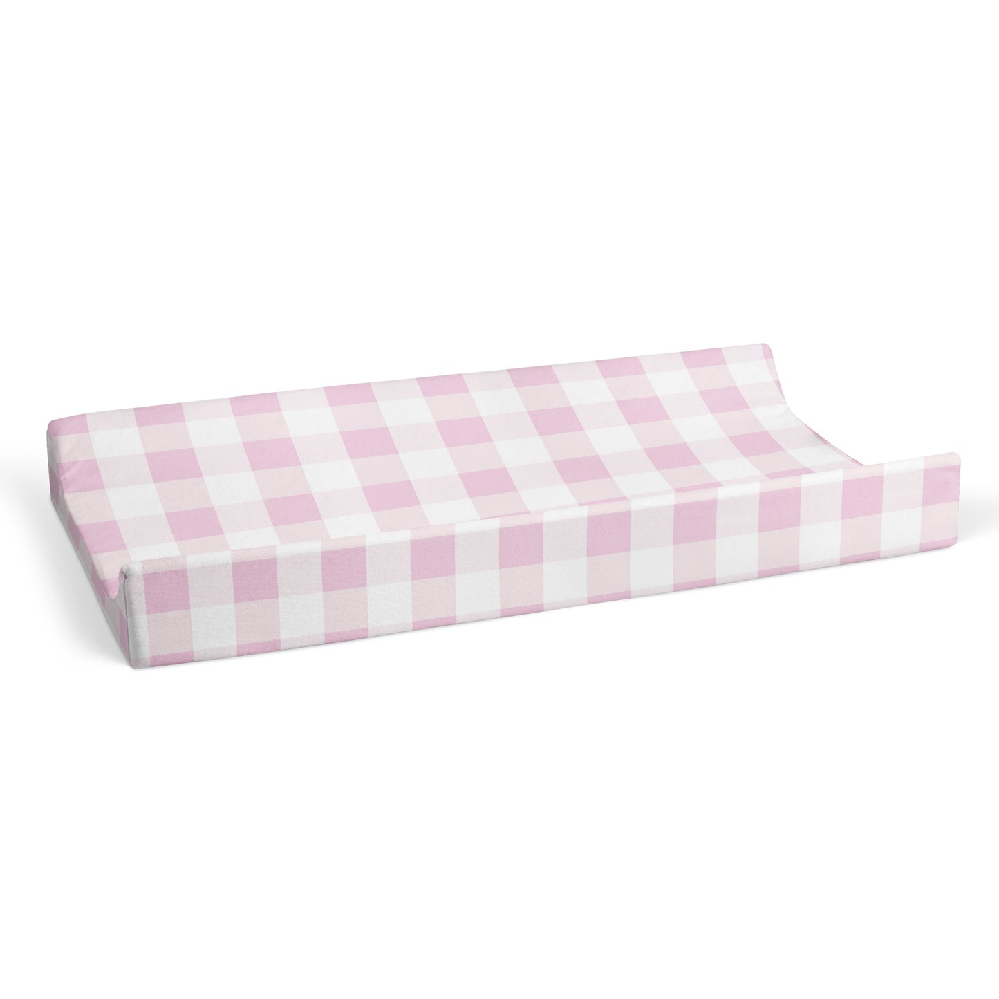 Changing Pad Cover Girl, 100% Cotton, Baby Changing Table Covers for Girls, Farmhouse Nursery Decor Pink Gingham Plaid Squares