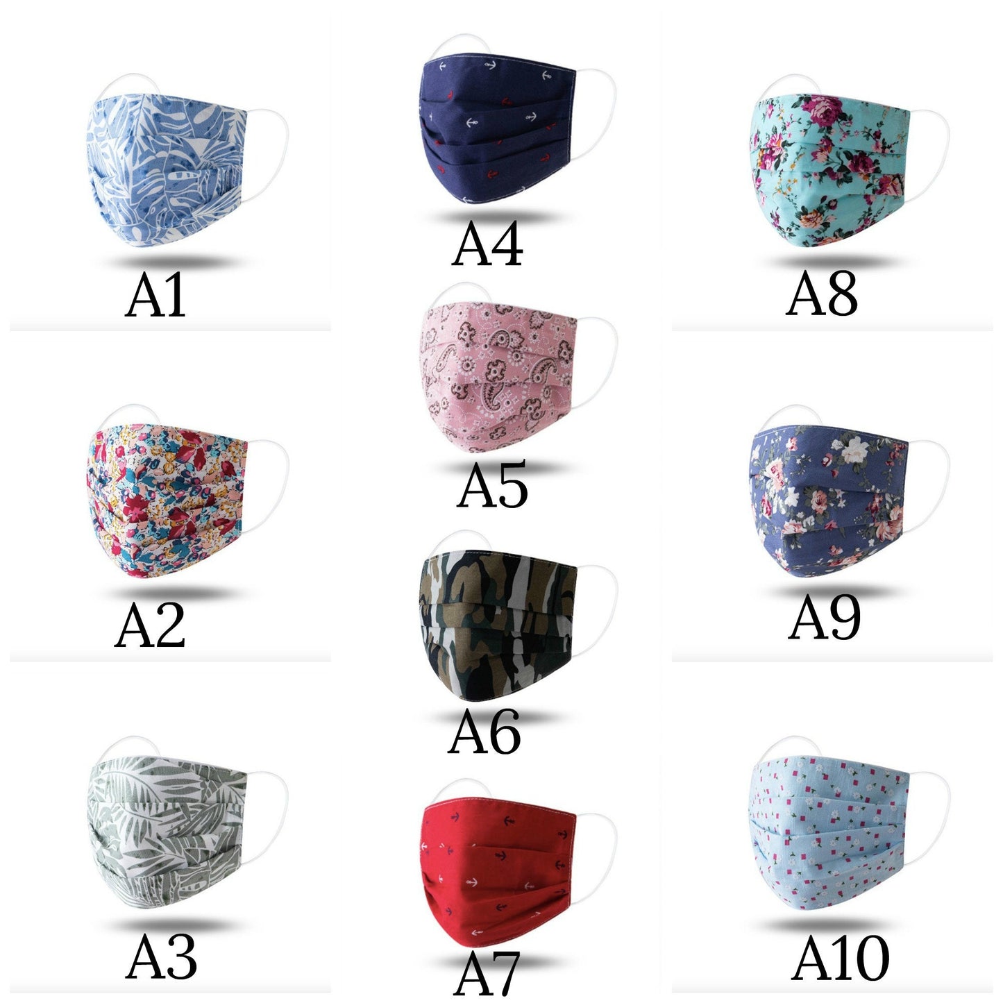 Face Mask Covering Fabric Washable 100% Cotton
