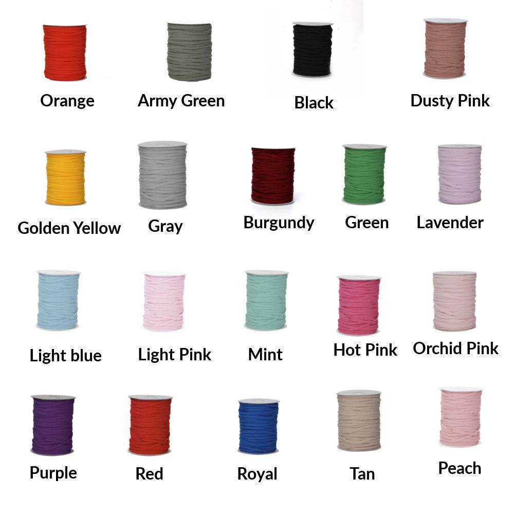Nylon elastic rope skinny elastic cord for masks 6 mm flat elastic for making face masks - Elastic by the yard