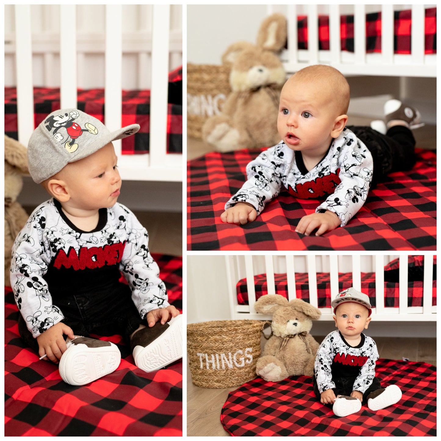 Burp Cloths Boy, Cotton Minky Baby Burp Cloth, Woodland Nursery Decor for Boys Buffalo Plaid Deer Antlers Arrows Collection