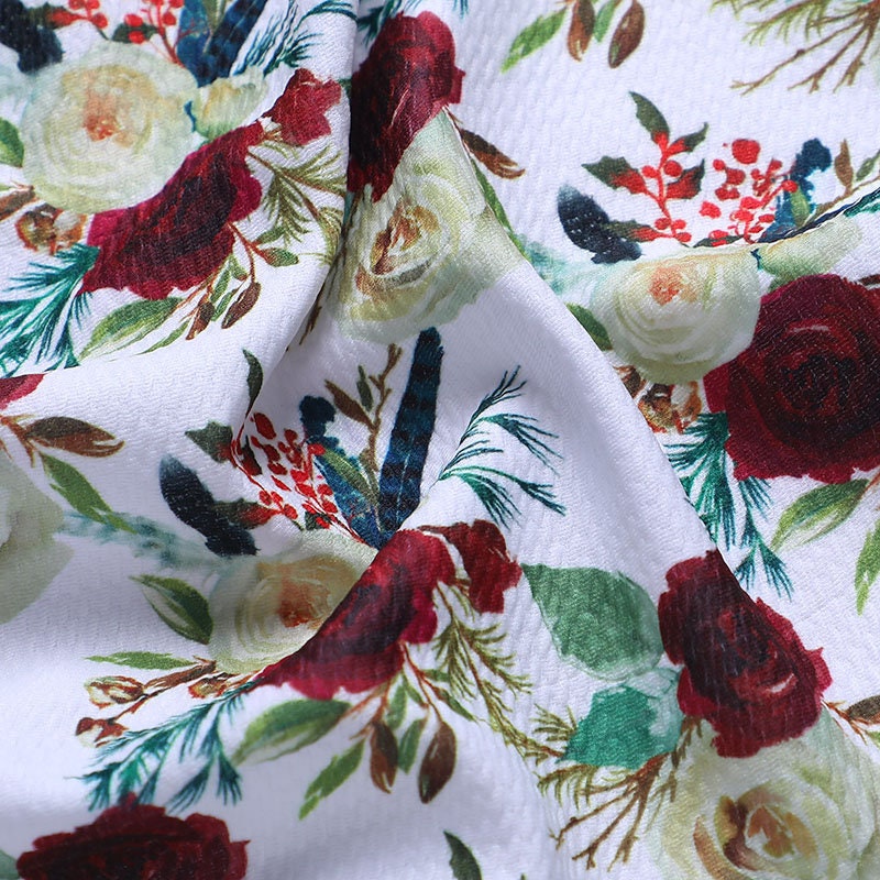 Christmas Floral Bullet Fabric AA689