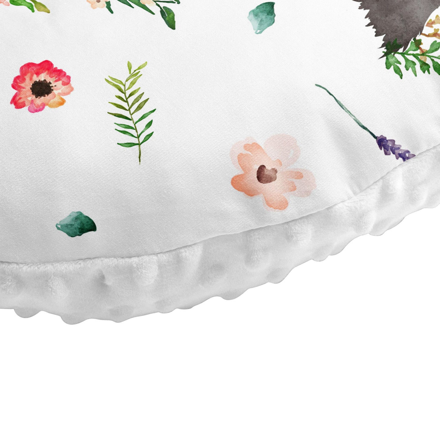 Nursing Pillow Cover, 100% Cotton ,  Slipcover Minky Boy Girl - Woodland Nursery Decor for Baby Boys and Girls Pillow Cover (Floral deer)