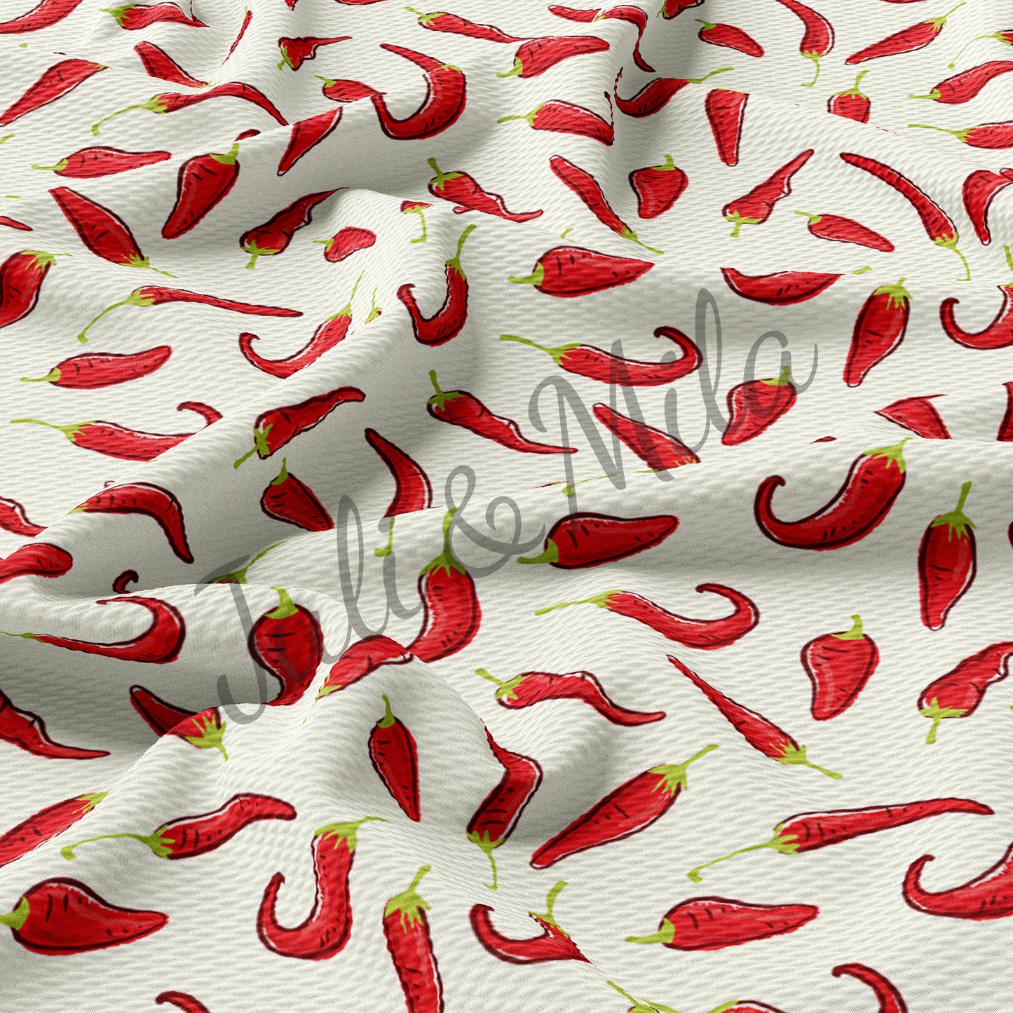 Chili Bullet Textured Fabric  pepper AA65