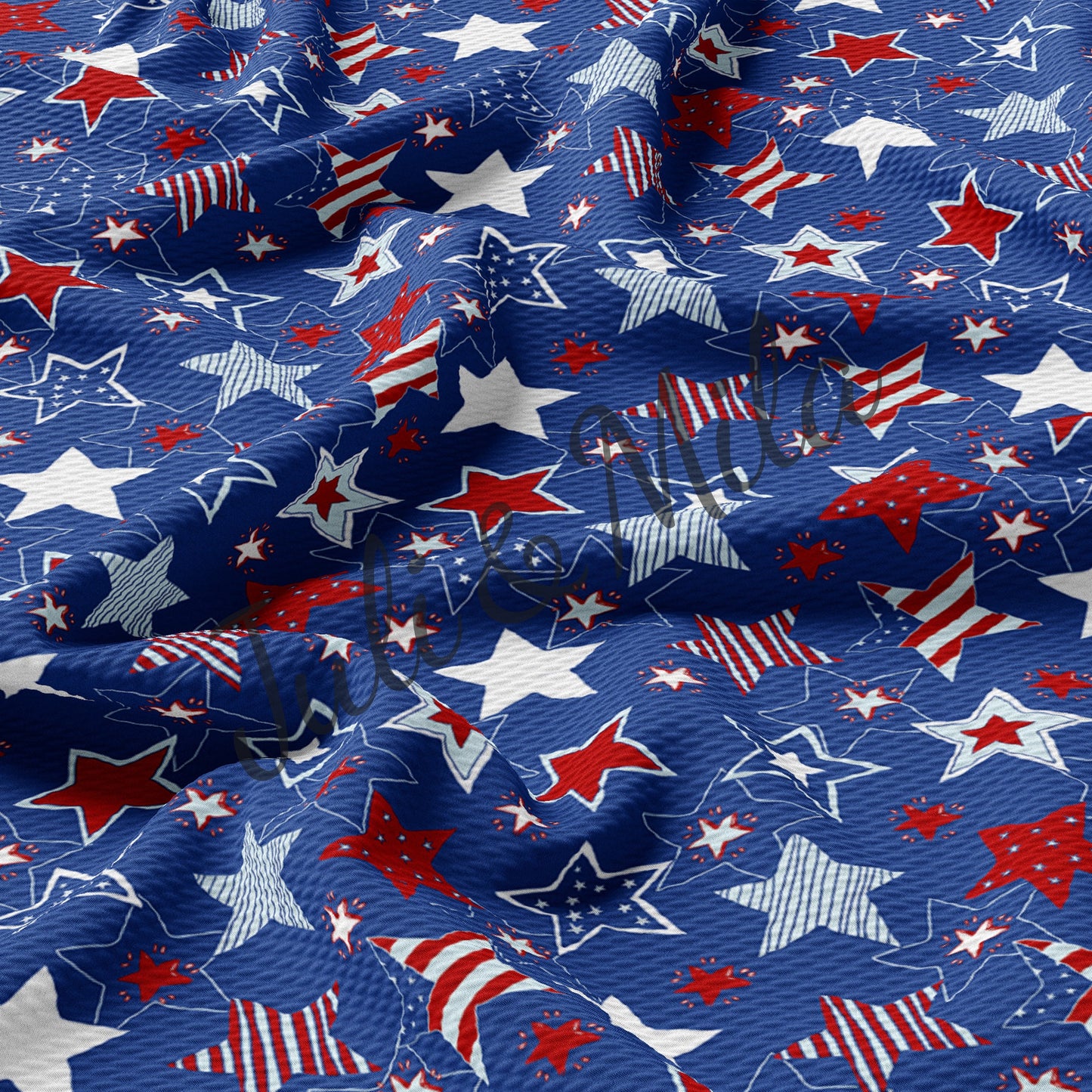 Patriotic 4th of July Printed Bullet Fabric USA Flag PT15