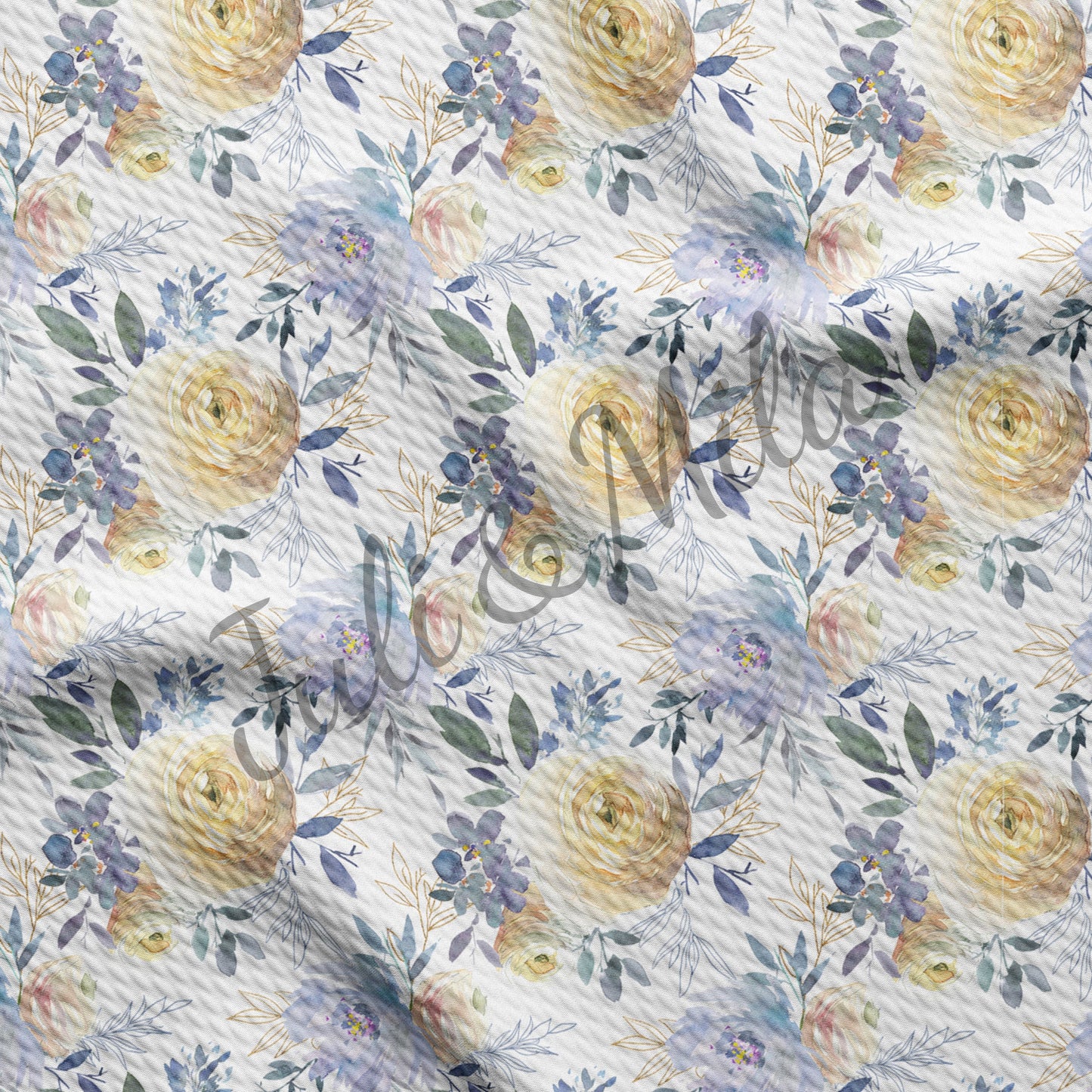 Printed Floral Bullet Fabric F21