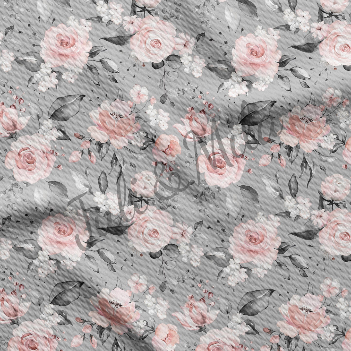 Printed Floral  Bullet Textured Fabric by the yard AA251