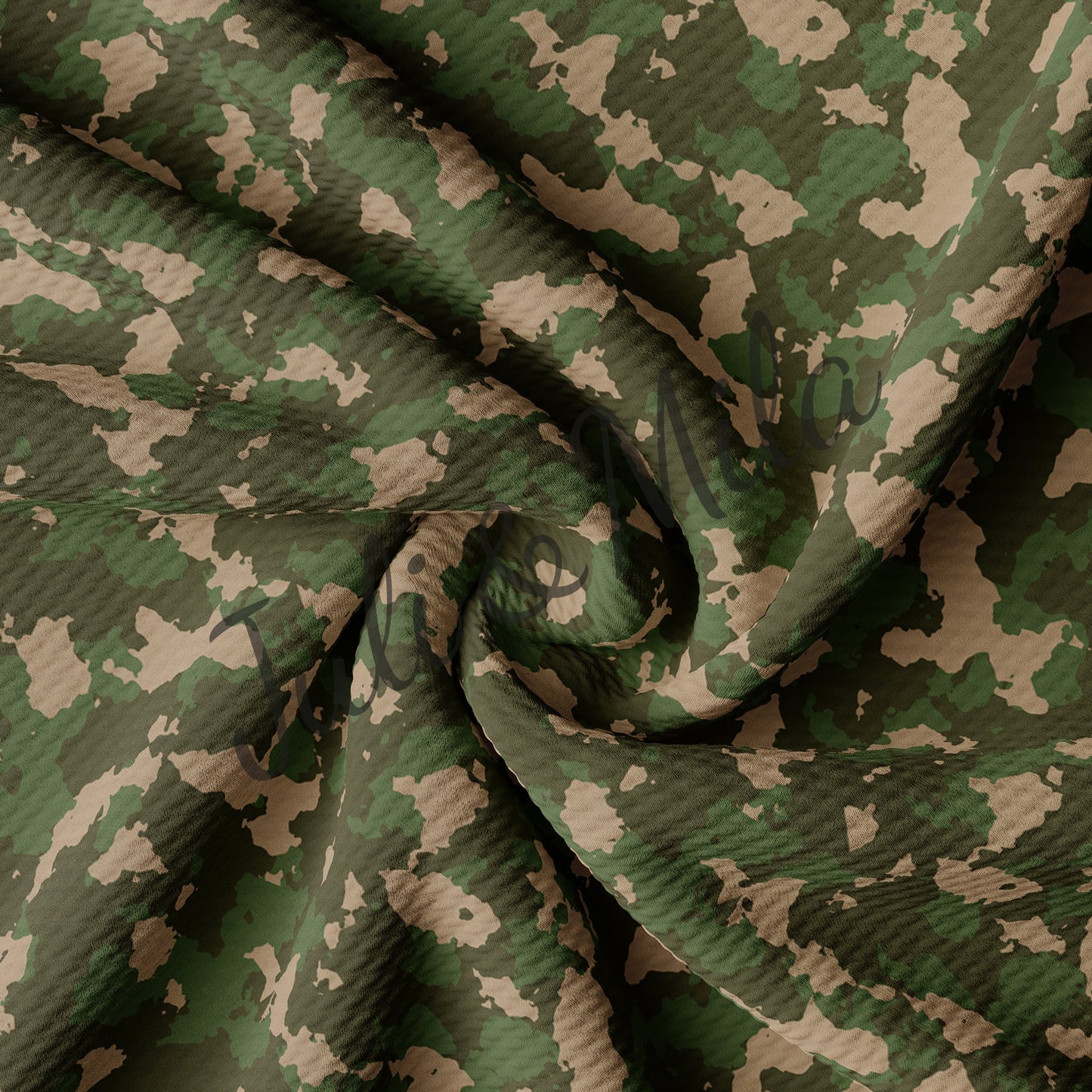 Camo Bullet Textured Fabric by the yard Camouflage Green AA250