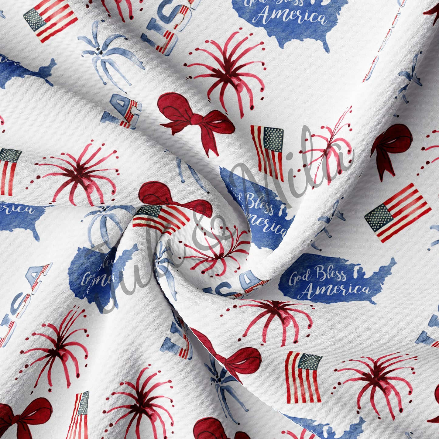 Patriotic 4th of July Bullet Fabric US Flag PT3