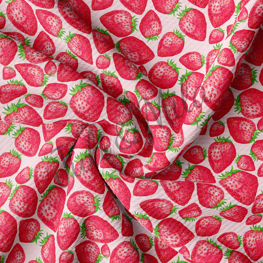 Bullet Textured Fabric Strawberry