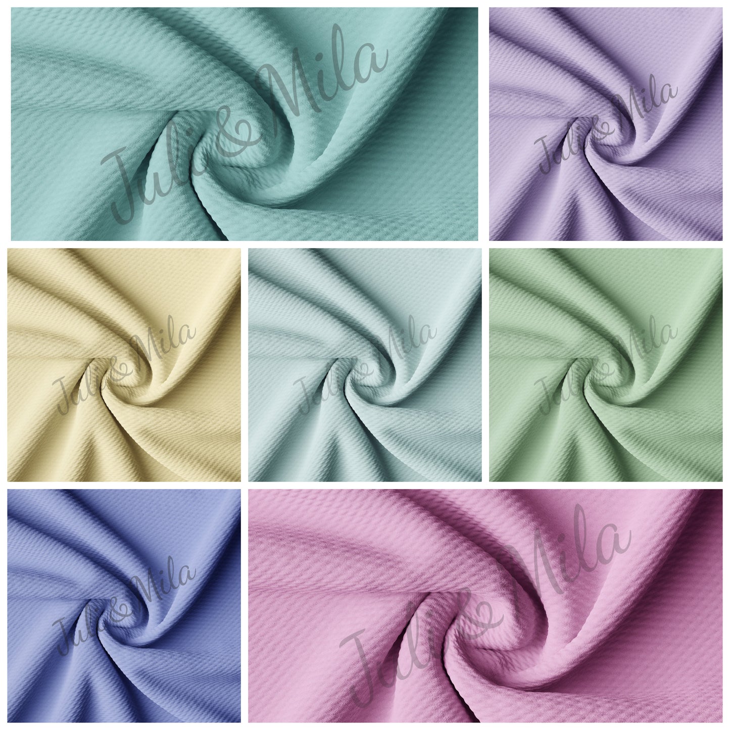 Pastel Liverpool Bullet Textured Fabric by the yard 4 Way Stretch Solid - Strip Half Yard Thick Knit Jersey Liverpool Fabric for Bows