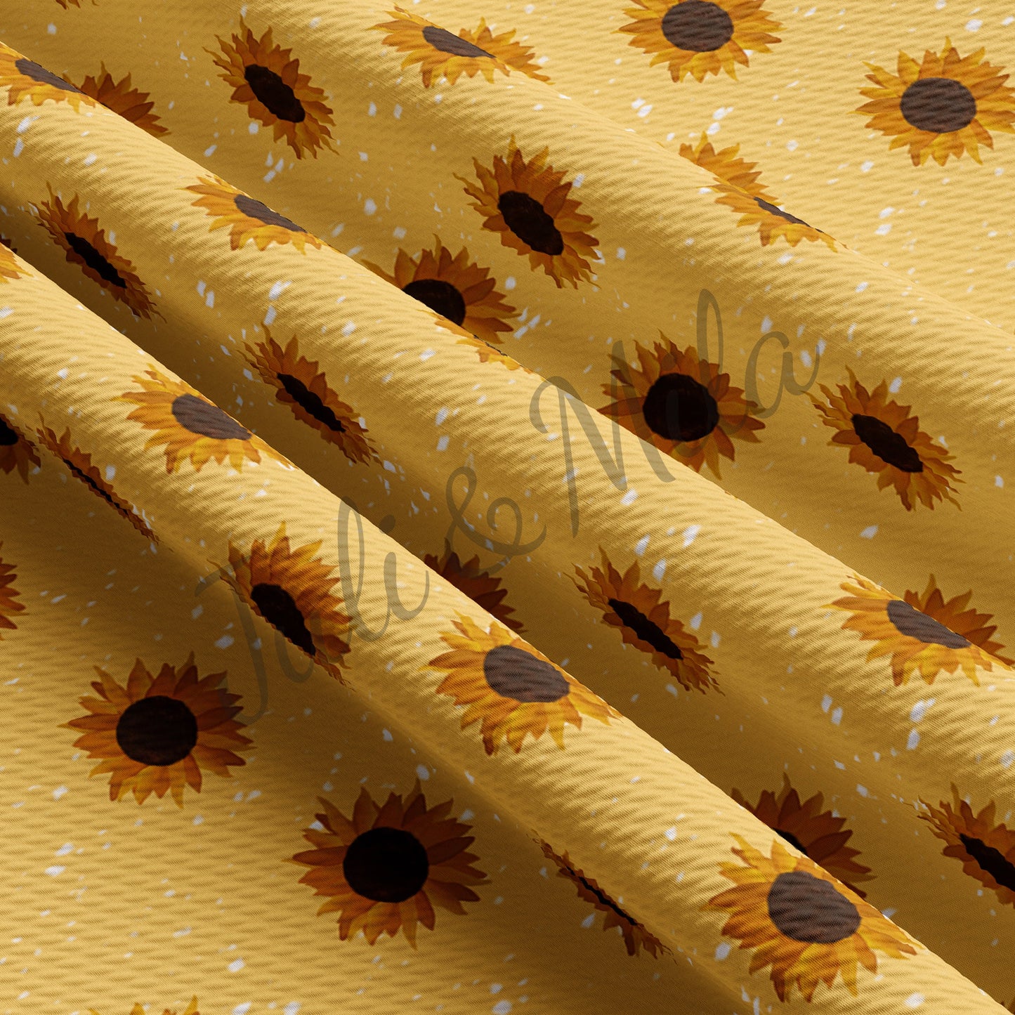 Printed Liverpool Bullet Textured Fabric  (sunflower)