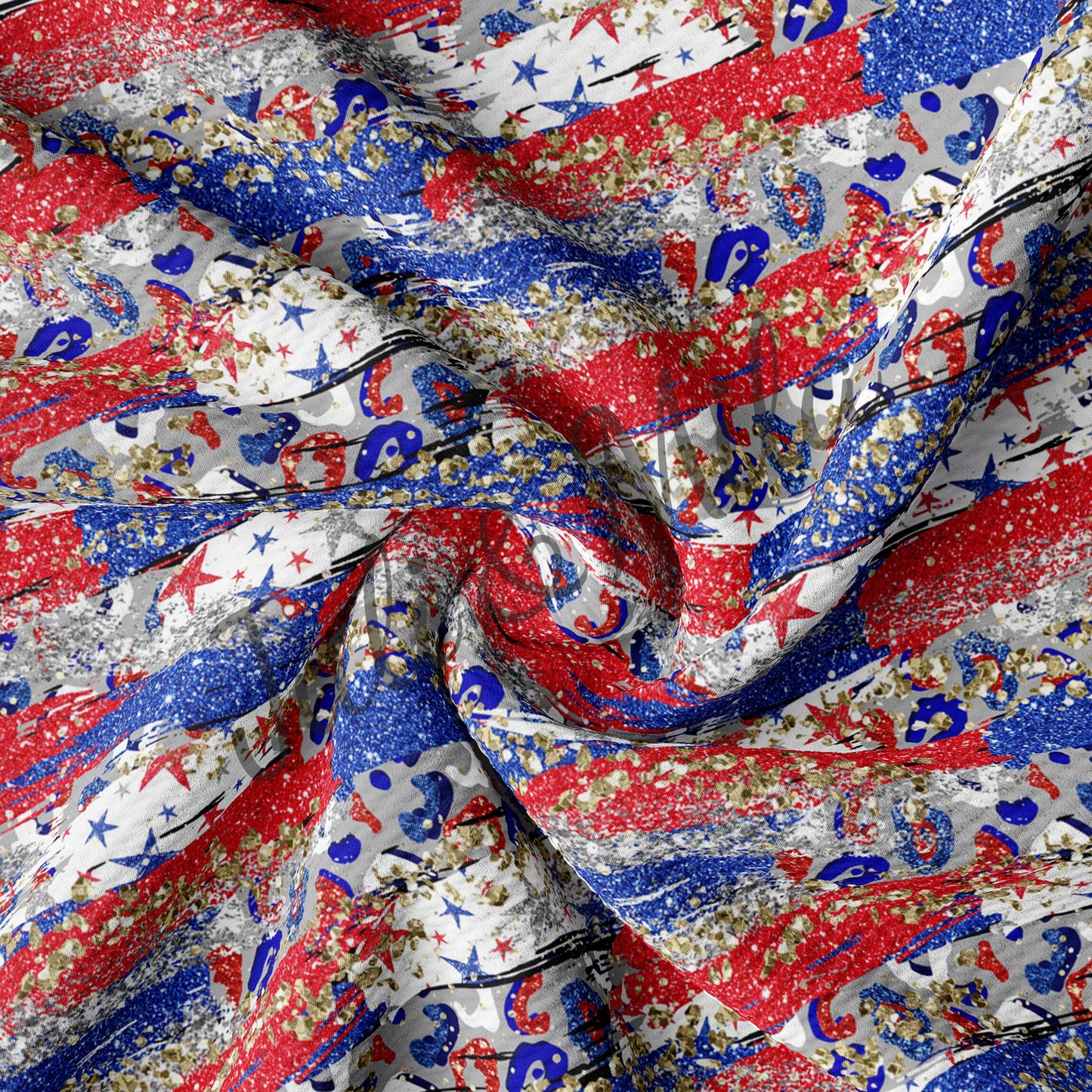 Patriotic 4th of July Bullet Fabric by the yard PT29