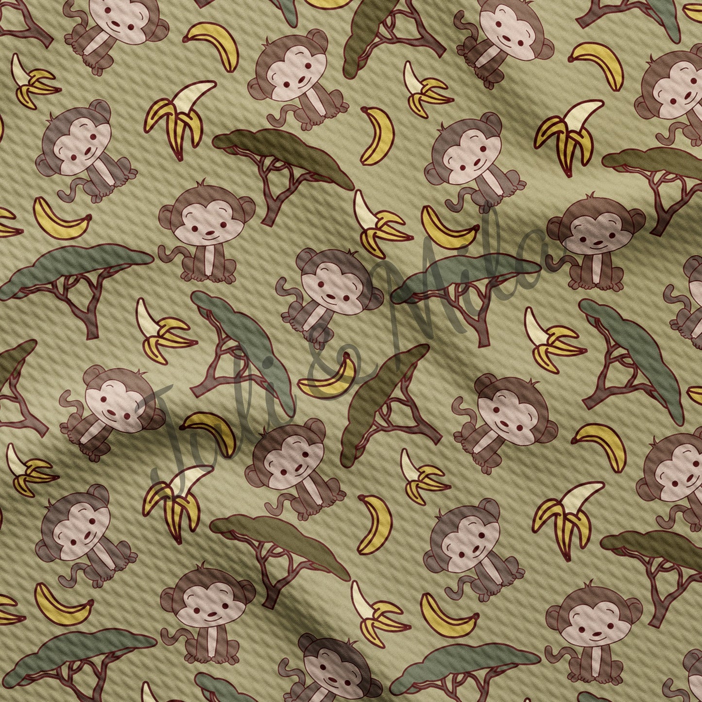 Monkeys Bullet Textured Fabric monkeys