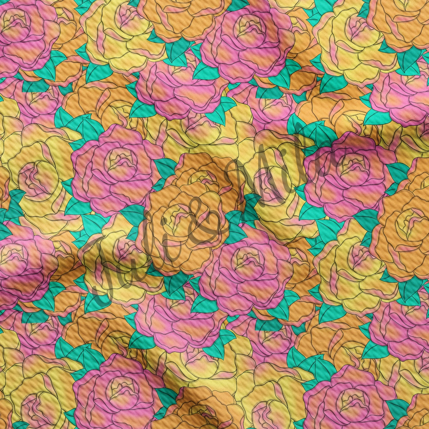 Bullet Textured Fabric  Floral81