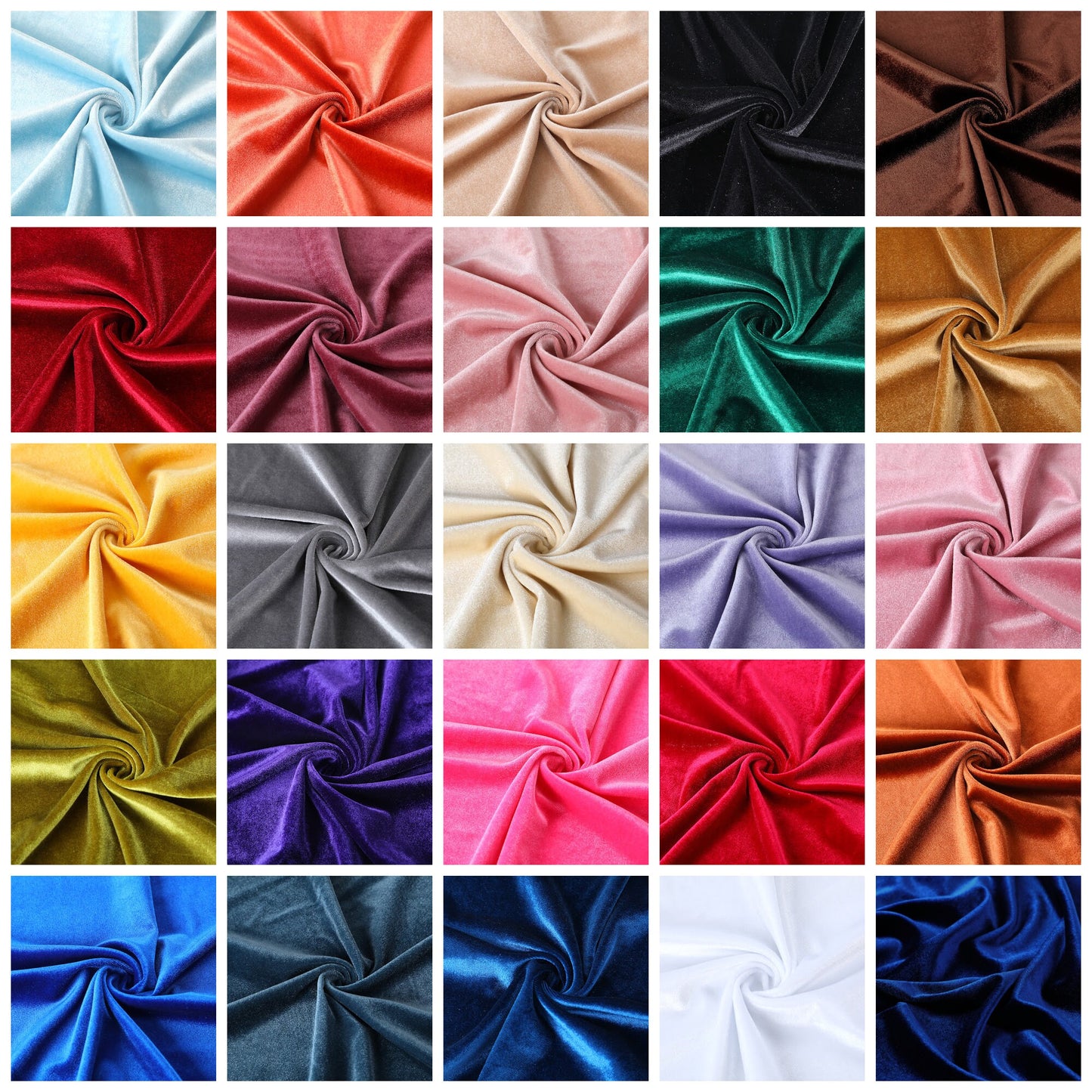 Navy Stretchy Velvet Fabric