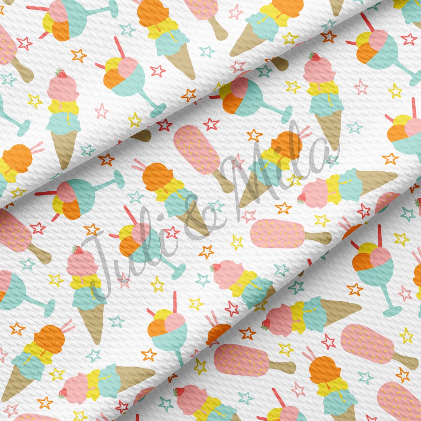 Ice cream  Bullet Textured Fabric  icecream3