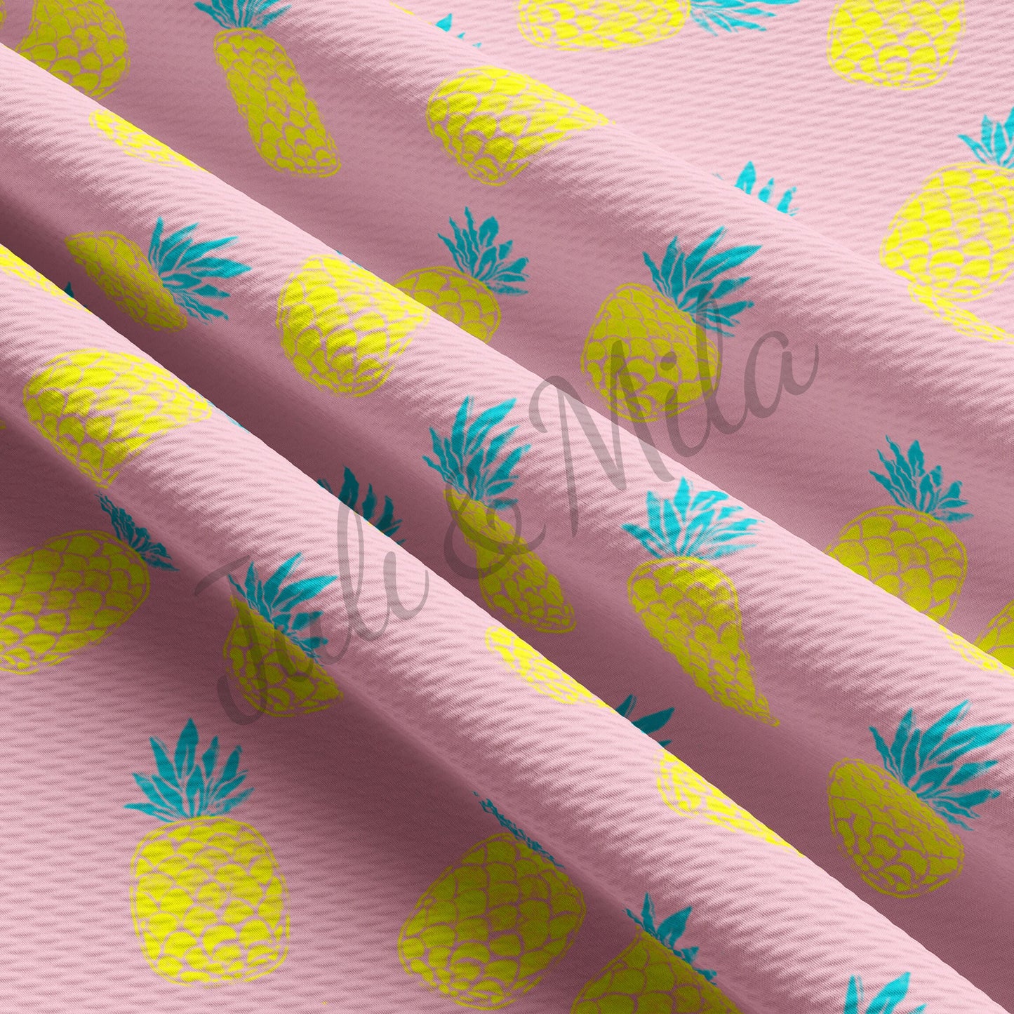 Pineapple l Bullet Textured Fabric  Pineapple