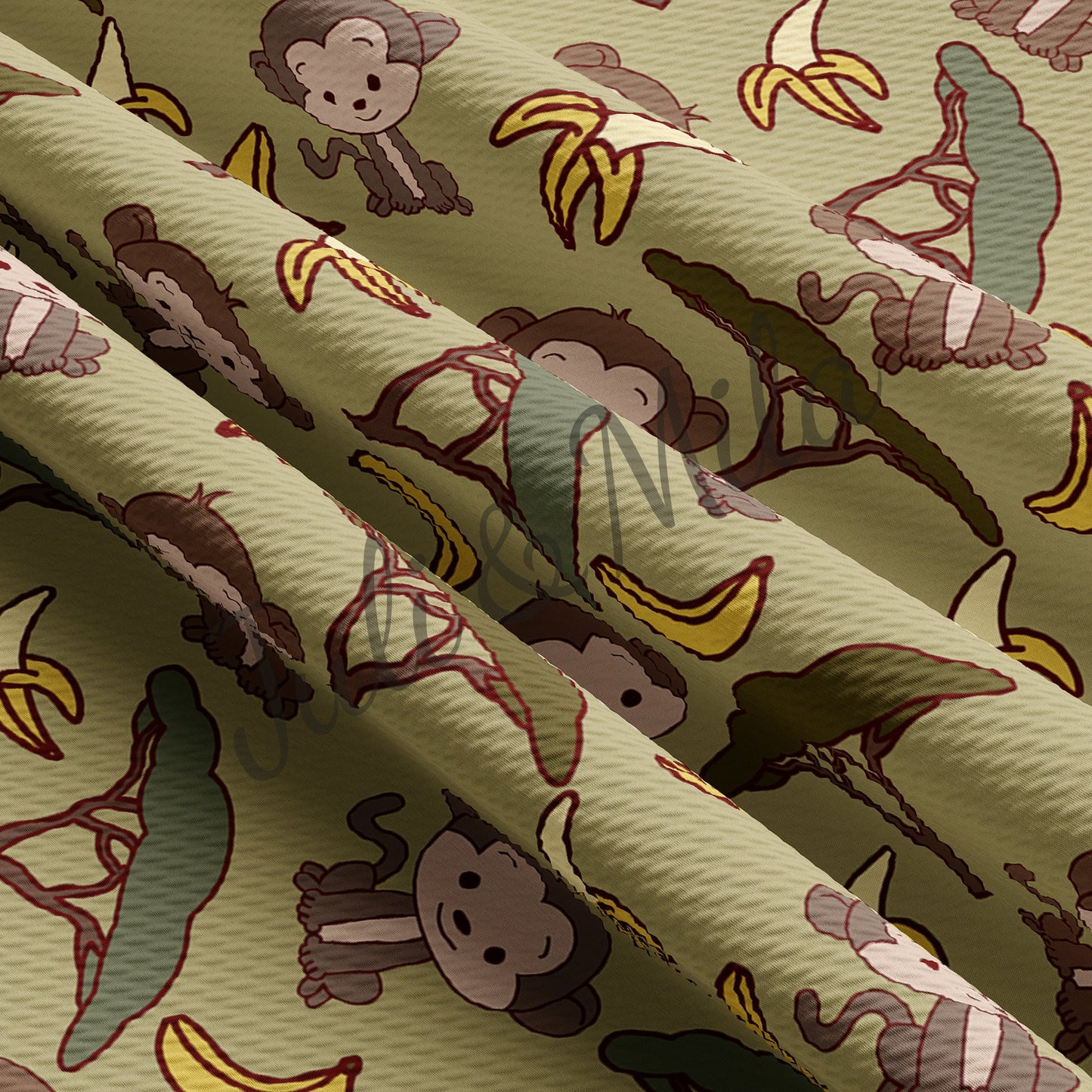Monkeys Bullet Textured Fabric monkeys