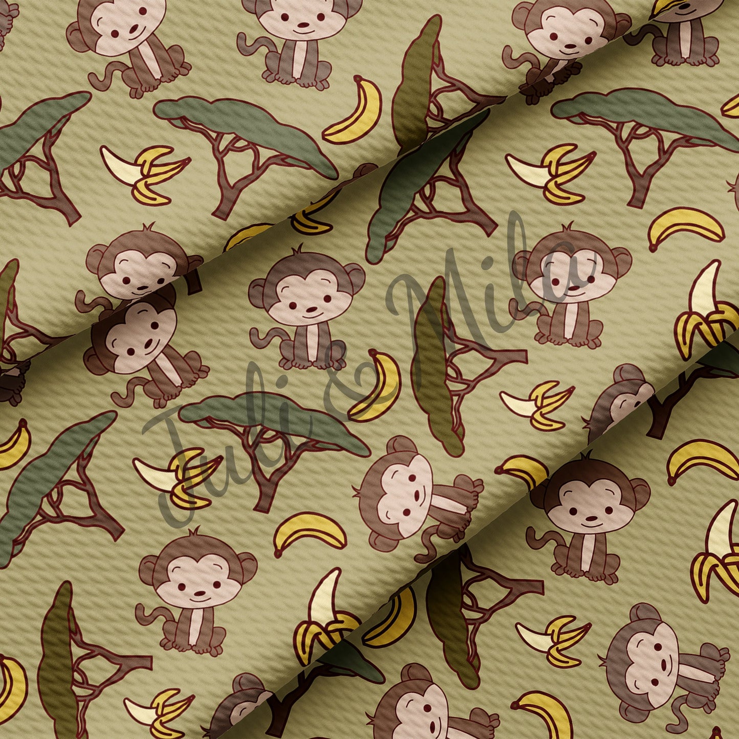 Monkeys Bullet Textured Fabric monkeys