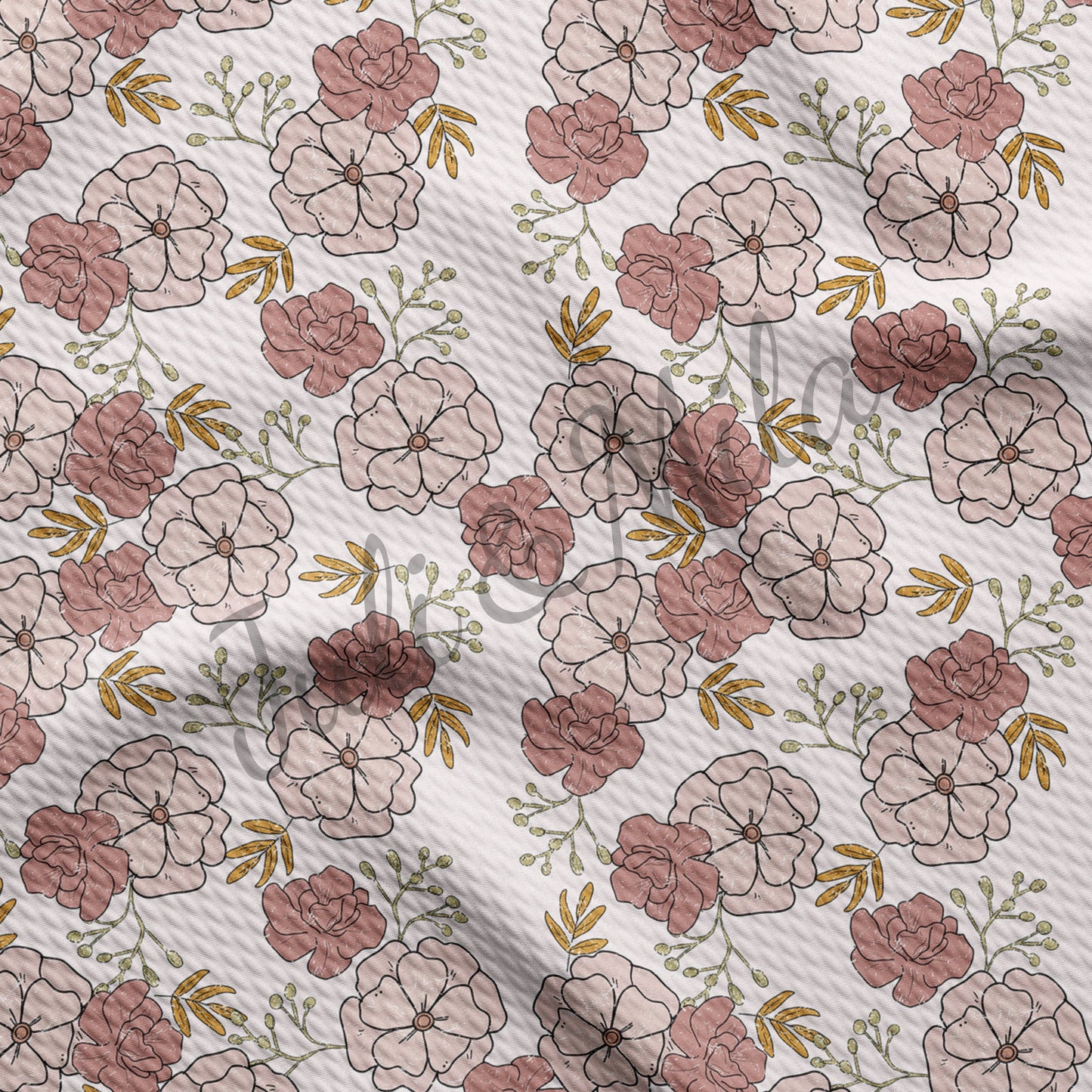 Bullet Textured Fabric  Floral88