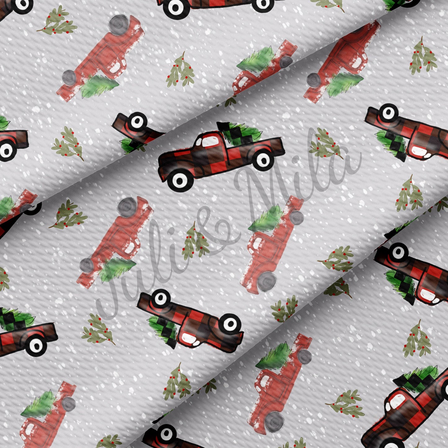 Christmas Bullet Fabric Trucks AC4