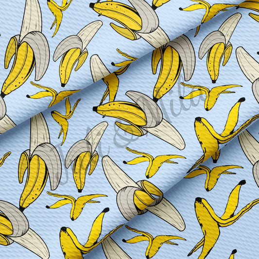 Blue Bananas Bullet Fabric AA2663