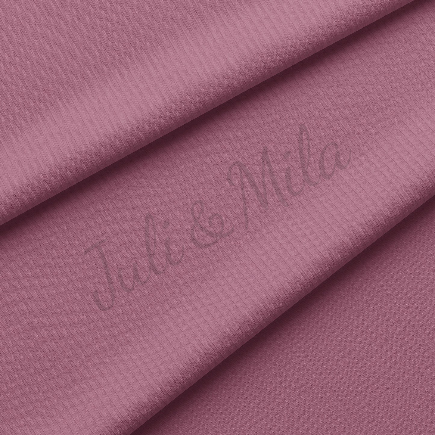 Mauve Rib Knit Fabric by the Yard Ribbed Jersey Stretchy Soft Polyester Stretch Fabric 1 Yard
