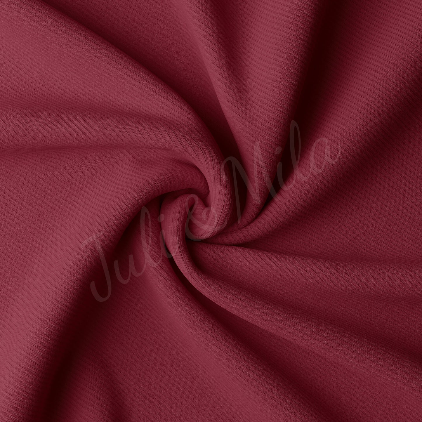 Burgundy  Rib Knit Fabric by the Yard