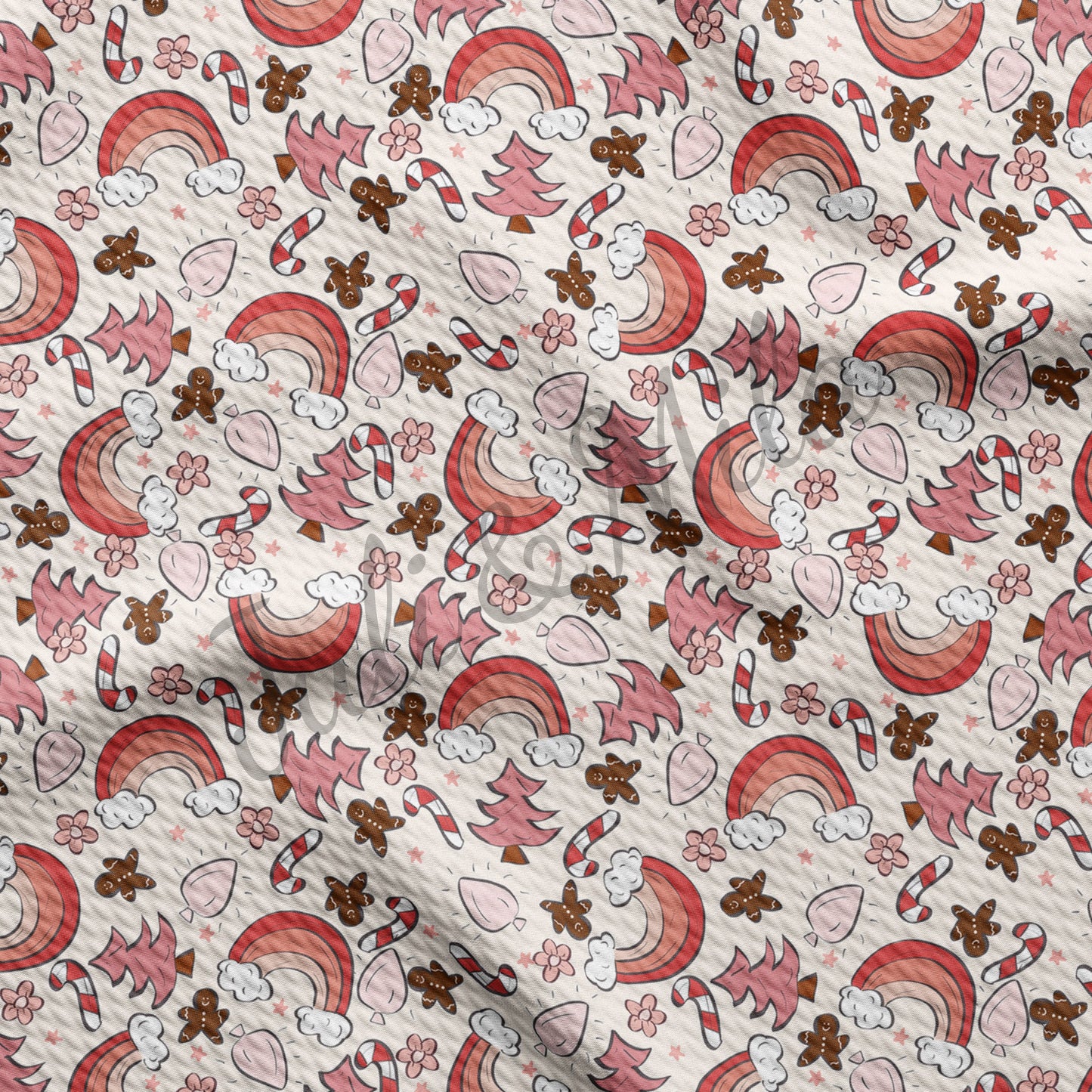 Pink Christmas Bullet Fabric AC2