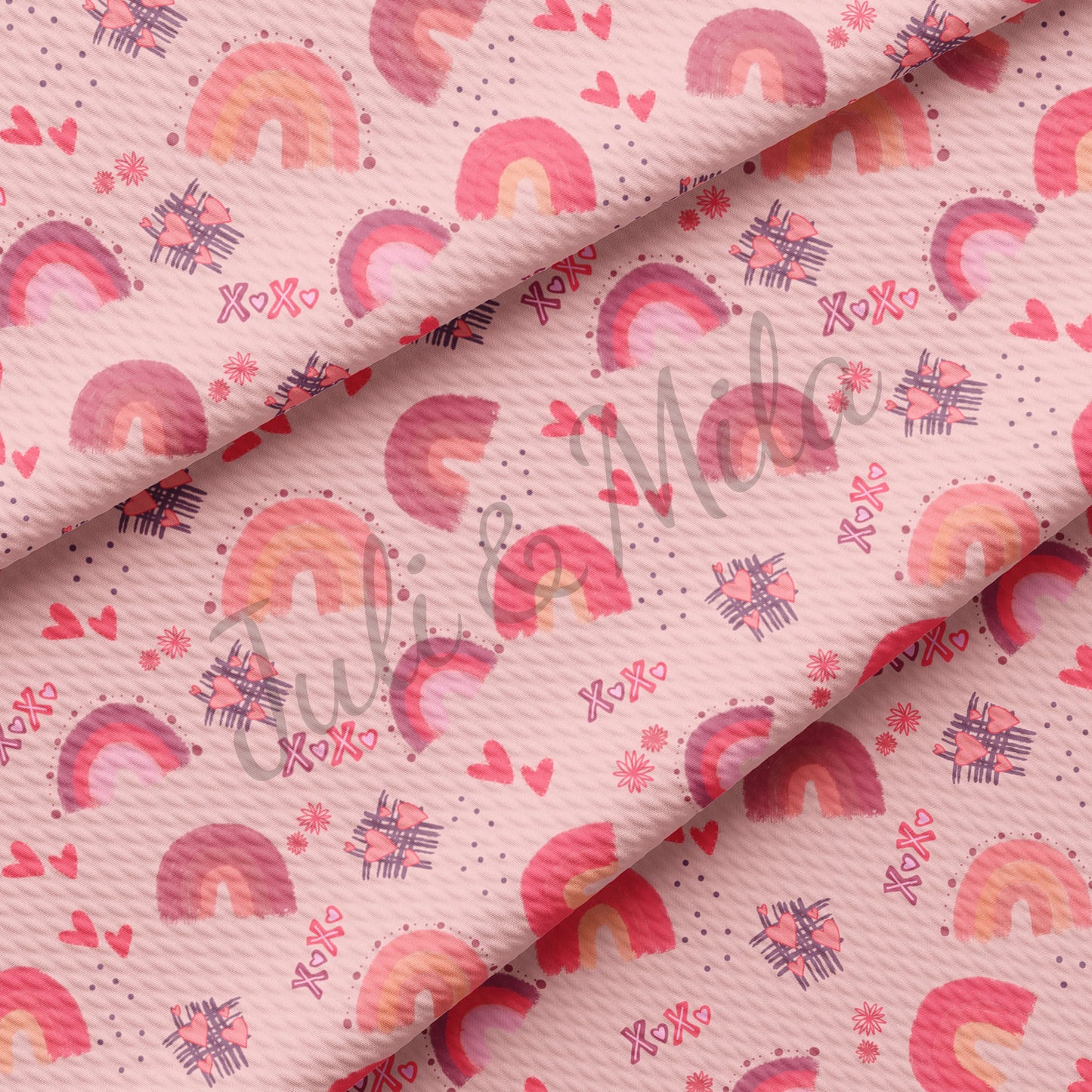 Printed Liverpool Bullet Textured Fabric by the yard 4Way Stretch Solid Strip Thick Knit Jersey Liverpool Fabric Rainbow31
