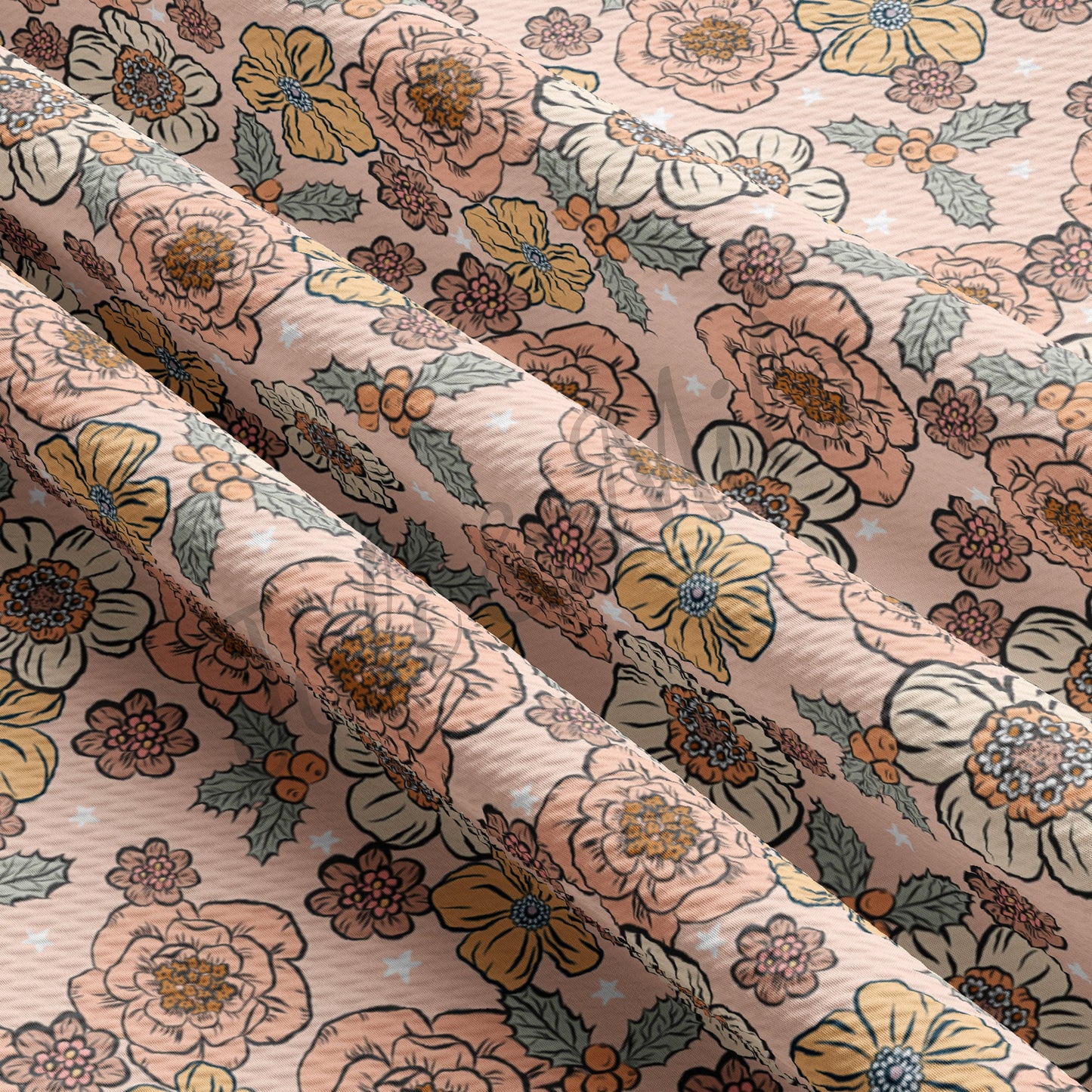Bullet Textured Fabric  Floral102
