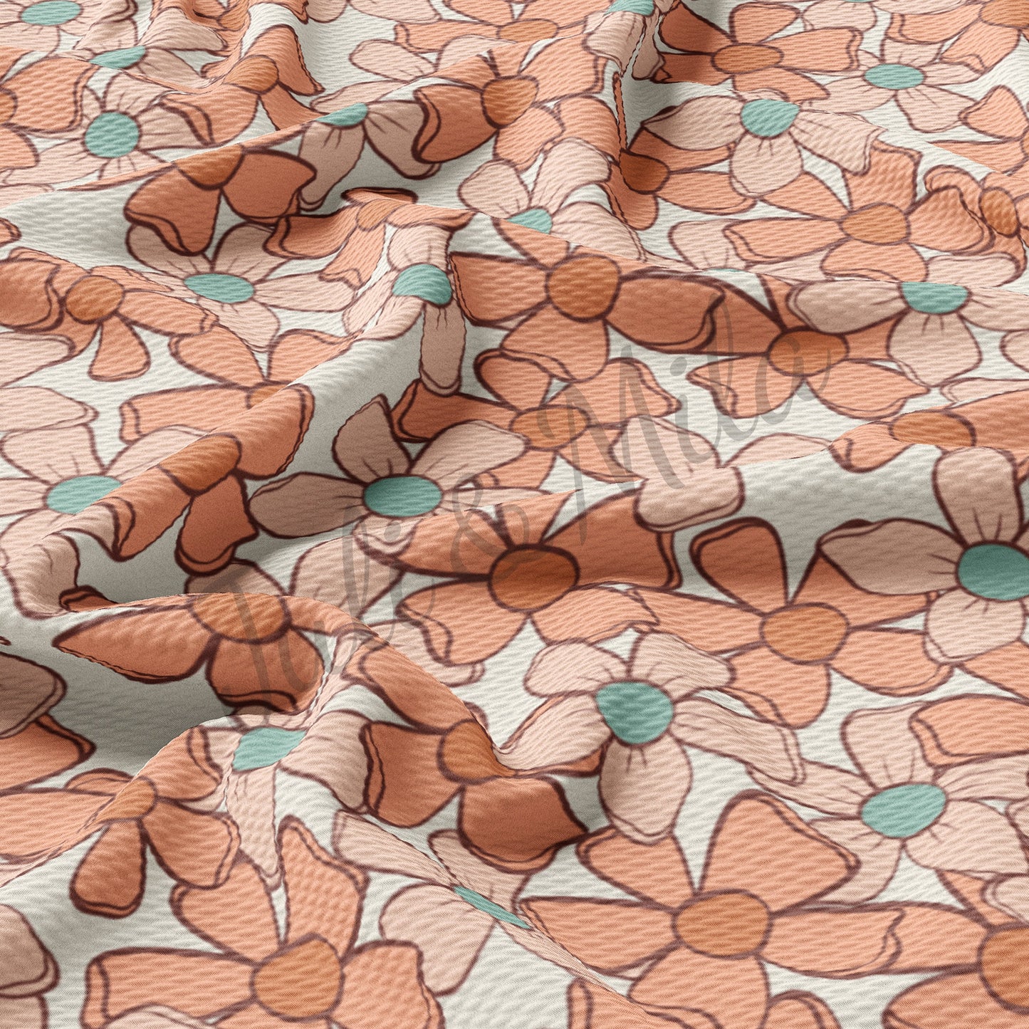 Bullet Textured Fabric  Floral107